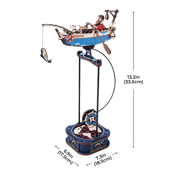 Puzzle 3D Pendule en Bois Ocean Fisher – Image 4
