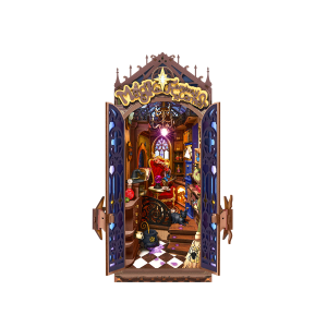Book Nook Magic Fantasy Corner miniature avec éclairage LED