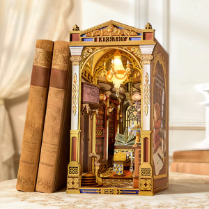 Book Nook Library of Wonders miniature avec éclairage LED