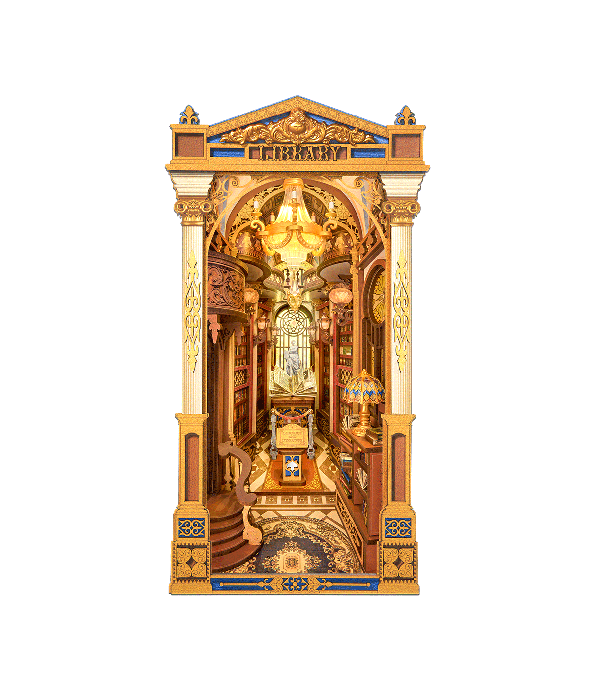 Book Nook Library of Wonders miniature avec éclairage LED