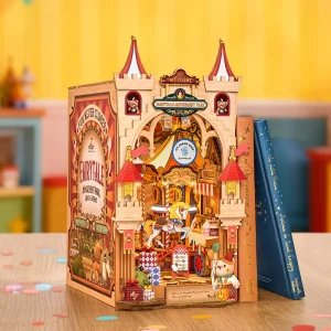 Book Nook Amusement Park miniature avec éclairage LED